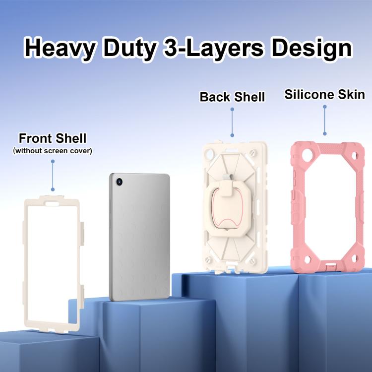 For Lenovo Tab K9 / Tab One TB-305FU Contrast Color Robot Silicone Hybrid PC Tablet Case