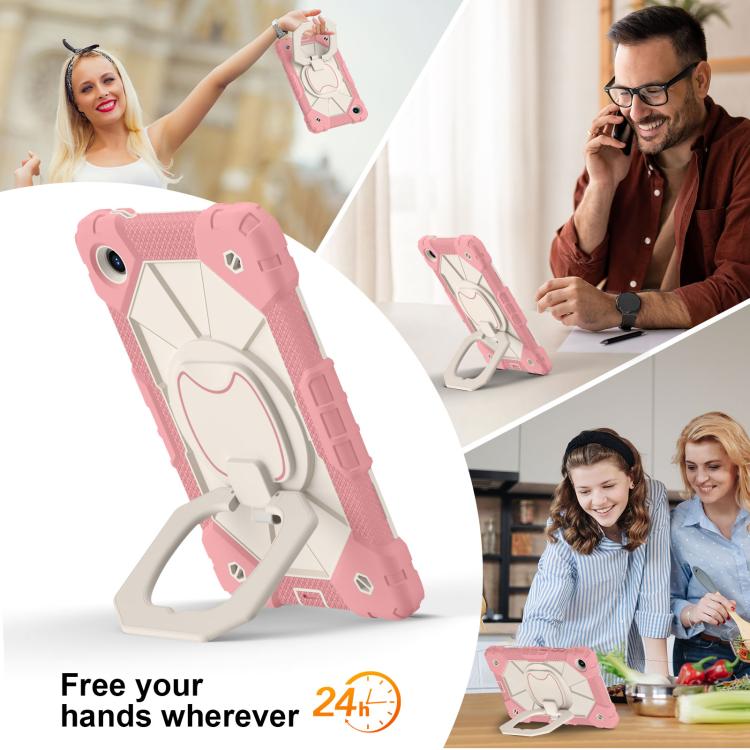 For Lenovo Tab K9 / Tab One TB-305FU Contrast Color Robot Silicone Hybrid PC Tablet Case