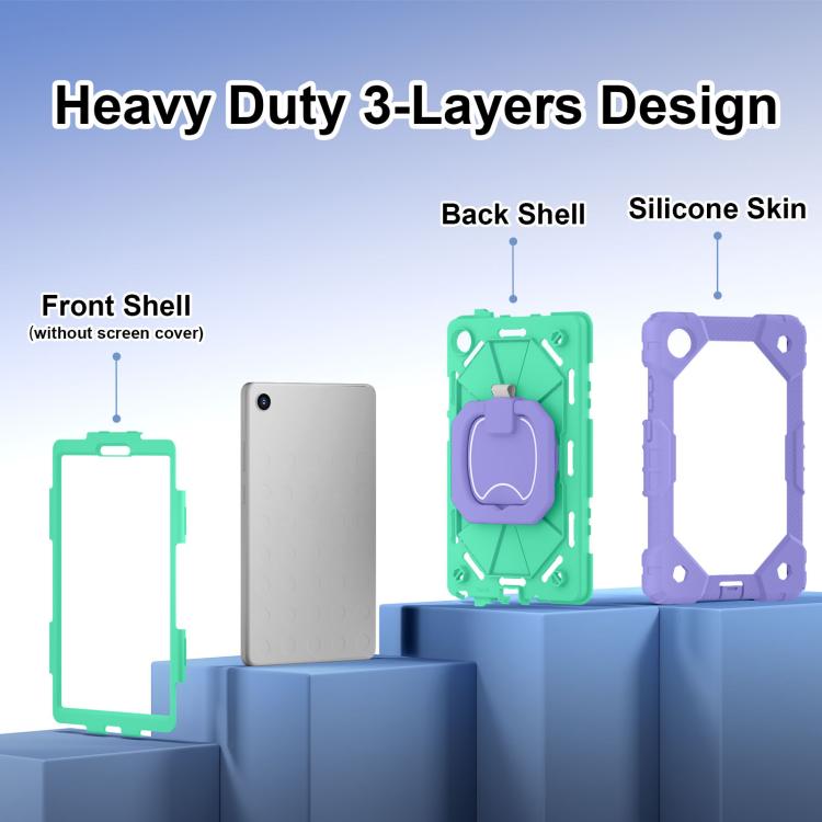 For Lenovo Tab K9 / Tab One TB-305FU Contrast Color Robot Silicone Hybrid PC Tablet Case