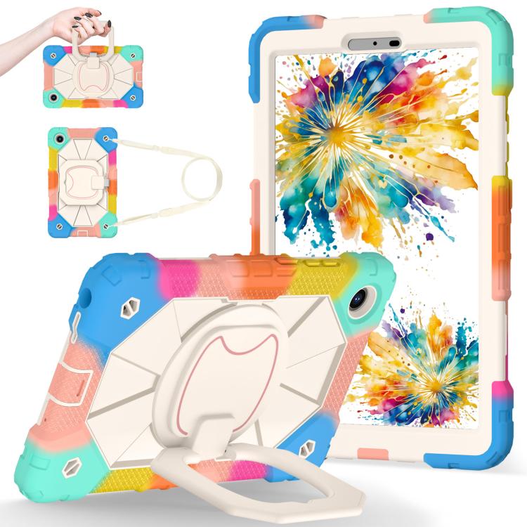 For Lenovo Tab K9 / Tab One TB-305FU Contrast Color Robot Silicone Hybrid PC Tablet Case