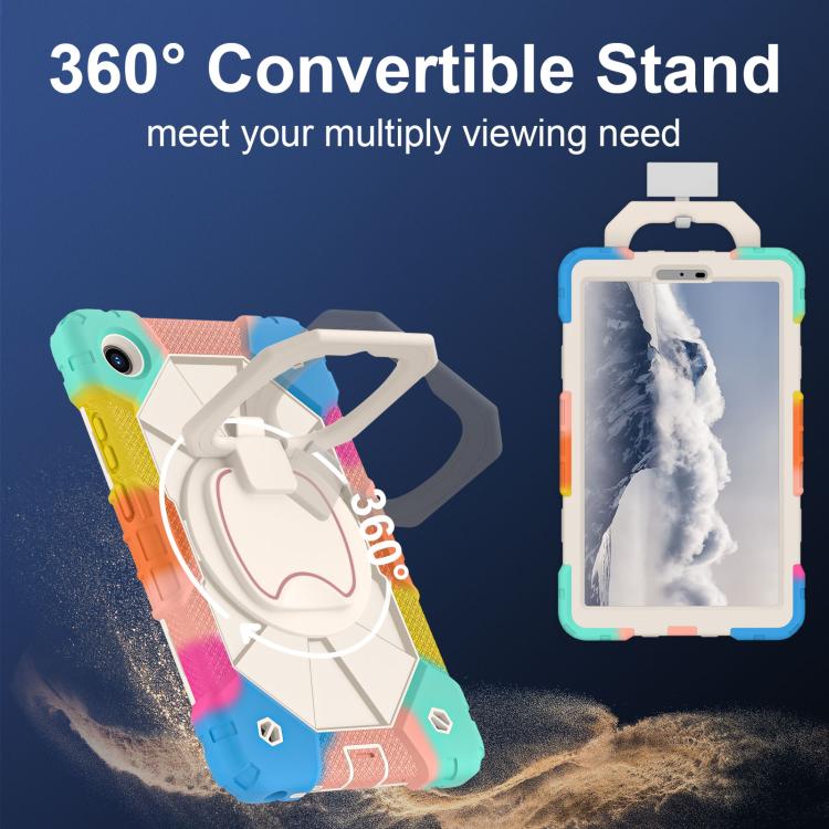 For Lenovo Tab K9 / Tab One TB-305FU Contrast Color Robot Silicone Hybrid PC Tablet Case