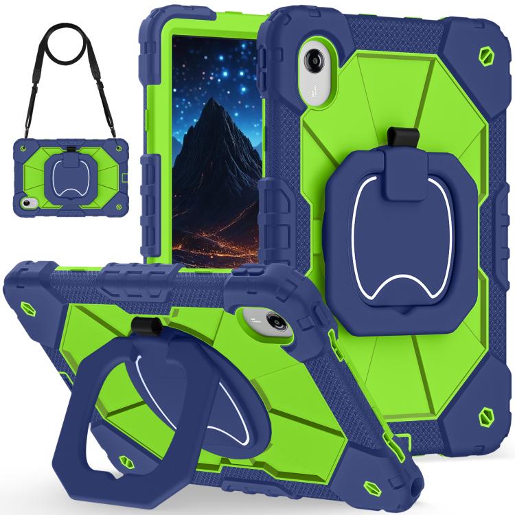 For Lenovo Ideal Tab 11 / Xiaoxin Pad 2025 Contrast Color Robot Silicone Hybrid PC Tablet Case