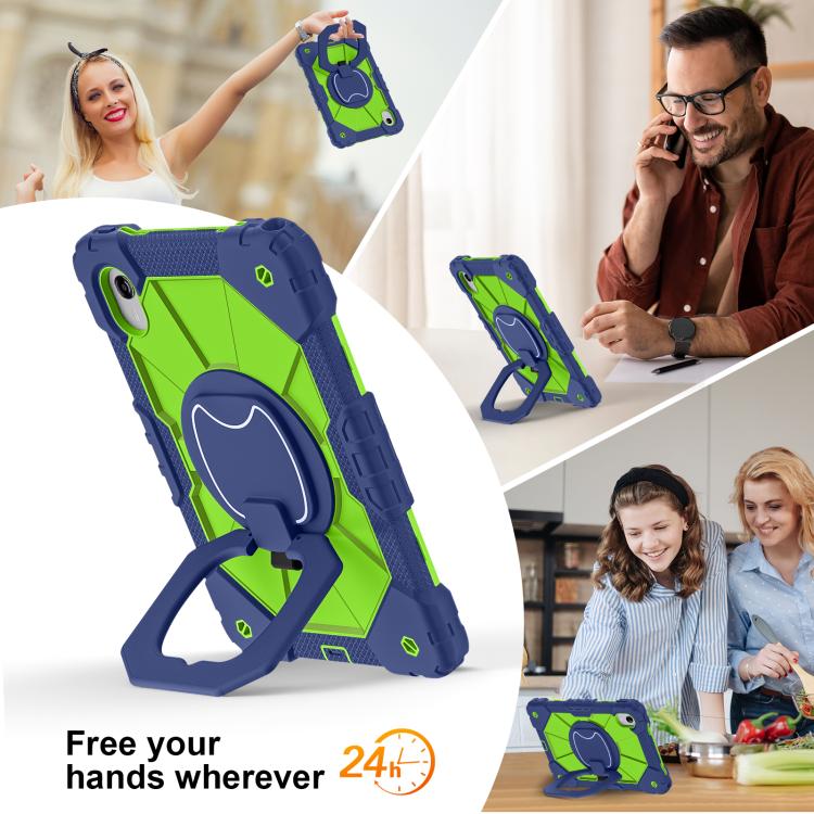 For Lenovo Ideal Tab 11 / Xiaoxin Pad 2025 Contrast Color Robot Silicone Hybrid PC Tablet Case