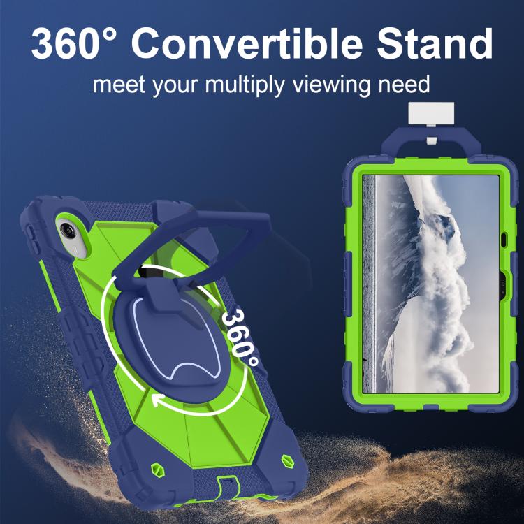 For Lenovo Ideal Tab 11 / Xiaoxin Pad 2025 Contrast Color Robot Silicone Hybrid PC Tablet Case