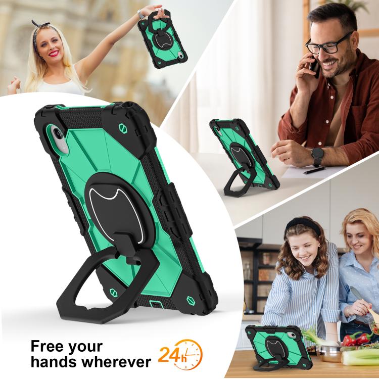 For Lenovo Ideal Tab 11 / Xiaoxin Pad 2025 Contrast Color Robot Silicone Hybrid PC Tablet Case