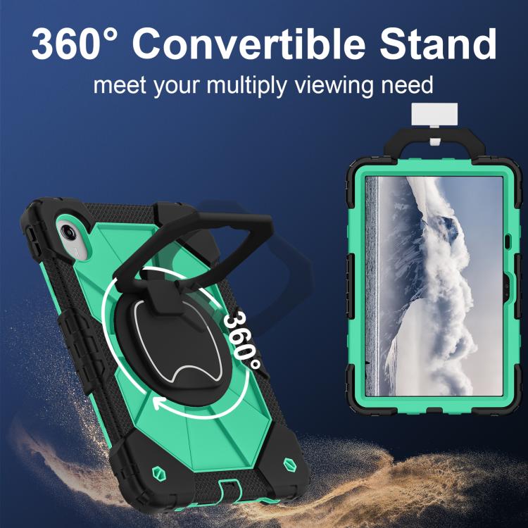 For Lenovo Ideal Tab 11 / Xiaoxin Pad 2025 Contrast Color Robot Silicone Hybrid PC Tablet Case