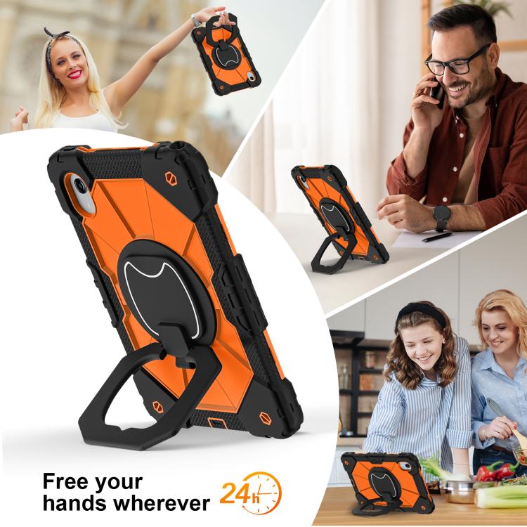 For Lenovo Ideal Tab 11 / Xiaoxin Pad 2025 Contrast Color Robot Silicone Hybrid PC Tablet Case