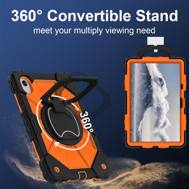 For Lenovo Ideal Tab 11 / Xiaoxin Pad 2025 Contrast Color Robot Silicone Hybrid PC Tablet Case