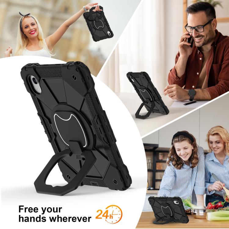 For Lenovo Ideal Tab 11 / Xiaoxin Pad 2025 Contrast Color Robot Silicone Hybrid PC Tablet Case