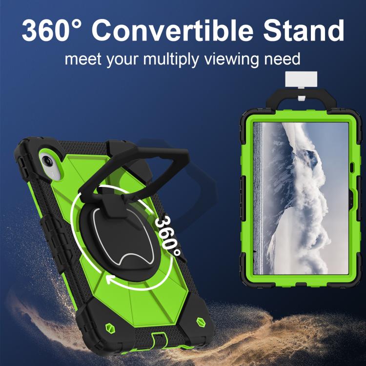 For Lenovo Ideal Tab 11 / Xiaoxin Pad 2025 Contrast Color Robot Silicone Hybrid PC Tablet Case