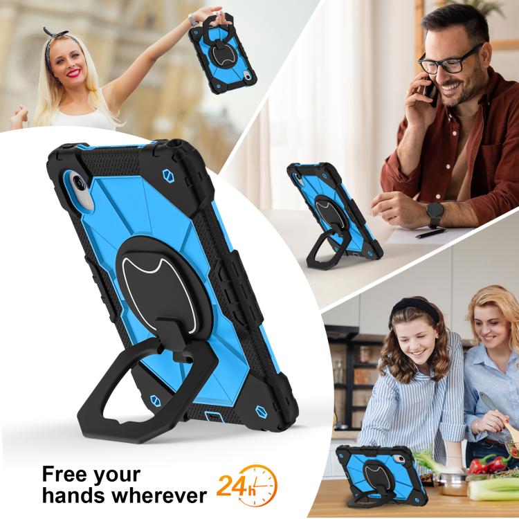 For Lenovo Ideal Tab 11 / Xiaoxin Pad 2025 Contrast Color Robot Silicone Hybrid PC Tablet Case