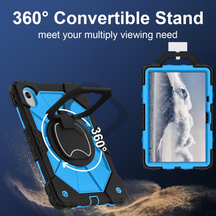 For Lenovo Ideal Tab 11 / Xiaoxin Pad 2025 Contrast Color Robot Silicone Hybrid PC Tablet Case