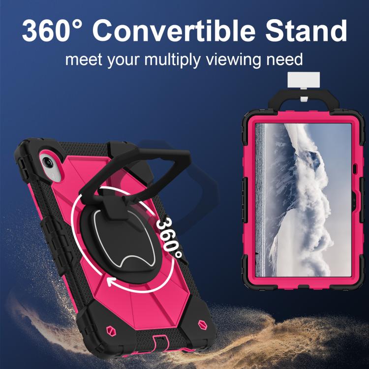 For Lenovo Ideal Tab 11 / Xiaoxin Pad 2025 Contrast Color Robot Silicone Hybrid PC Tablet Case
