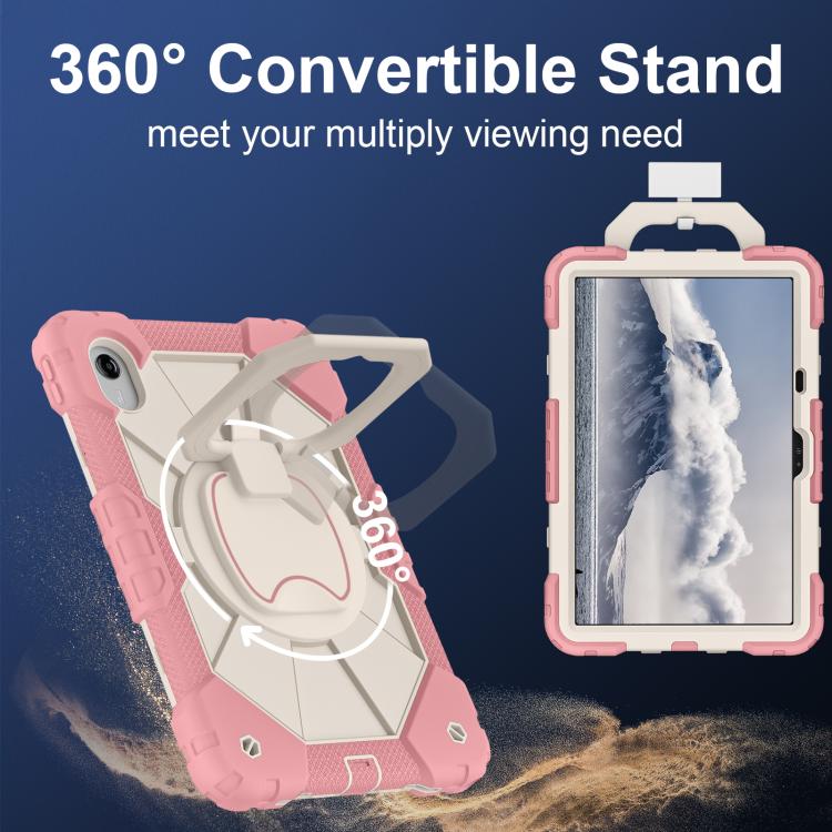For Lenovo Ideal Tab 11 / Xiaoxin Pad 2025 Contrast Color Robot Silicone Hybrid PC Tablet Case