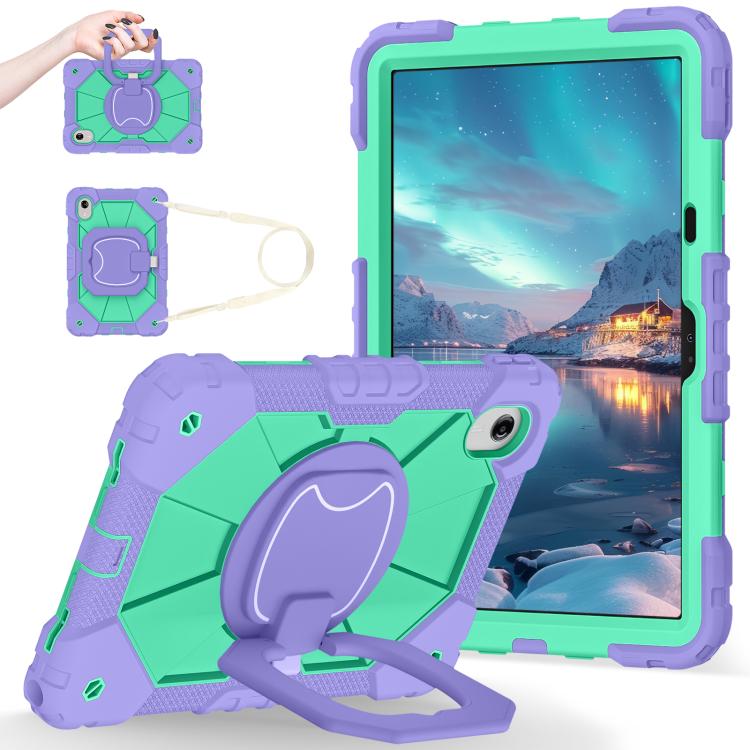 For Lenovo Ideal Tab 11 / Xiaoxin Pad 2025 Contrast Color Robot Silicone Hybrid PC Tablet Case