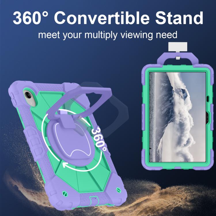 For Lenovo Ideal Tab 11 / Xiaoxin Pad 2025 Contrast Color Robot Silicone Hybrid PC Tablet Case