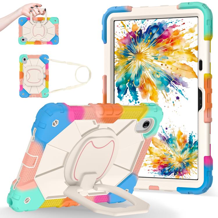 For Lenovo Ideal Tab 11 / Xiaoxin Pad 2025 Contrast Color Robot Silicone Hybrid PC Tablet Case