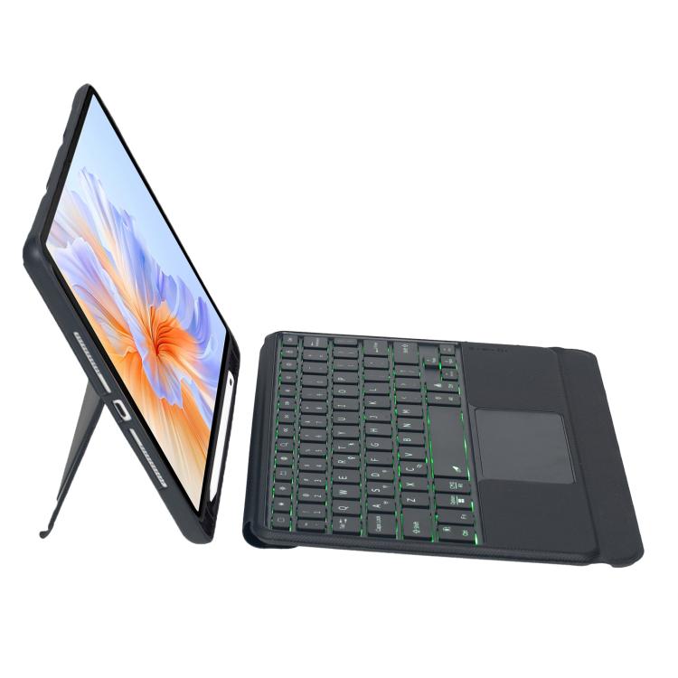 For Honor Pad V9 / Pad GT Detachable Backlit Bluetooth Keyboard Leather Case with Touchpad - Black