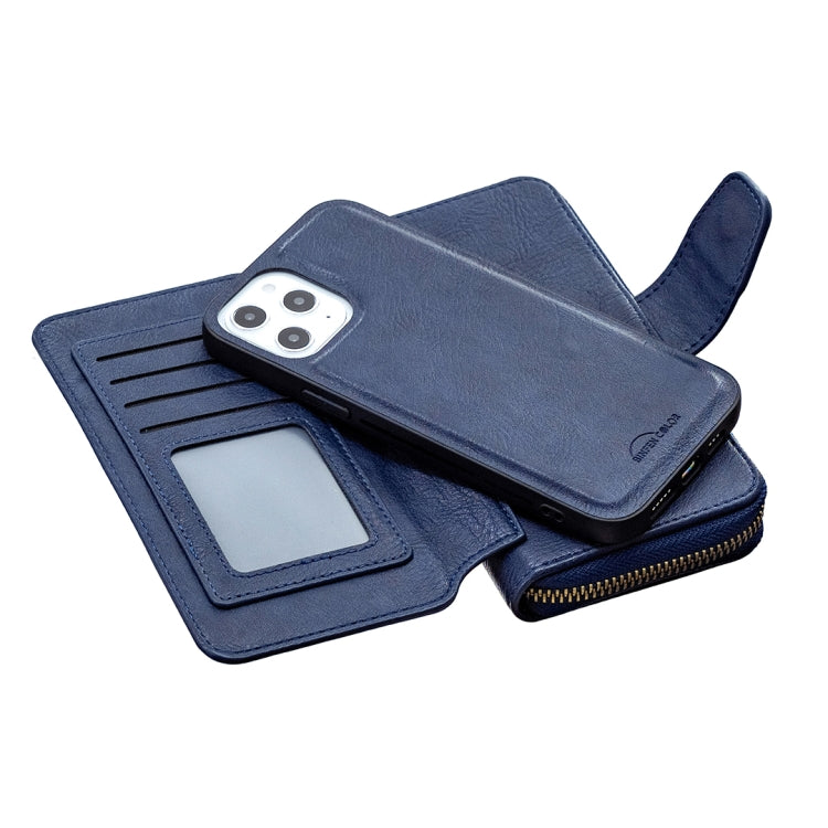 For iPhone 12 Pro Max Detachable Multifunctional Horizontal Flip Leather Case with Card Slots & Zipper Wallet & Photo Frame