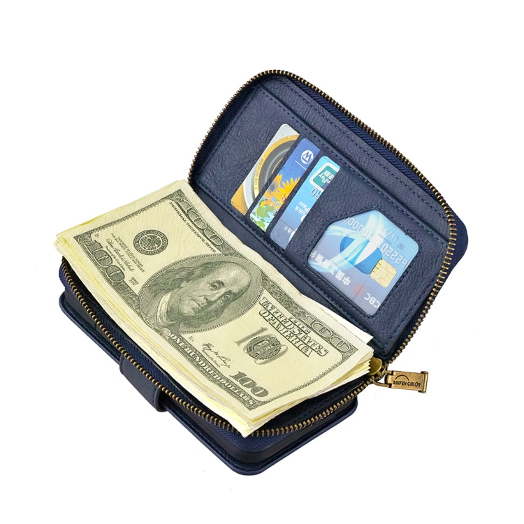For iPhone 12 Pro Max Detachable Multifunctional Horizontal Flip Leather Case with Card Slots & Zipper Wallet & Photo Frame