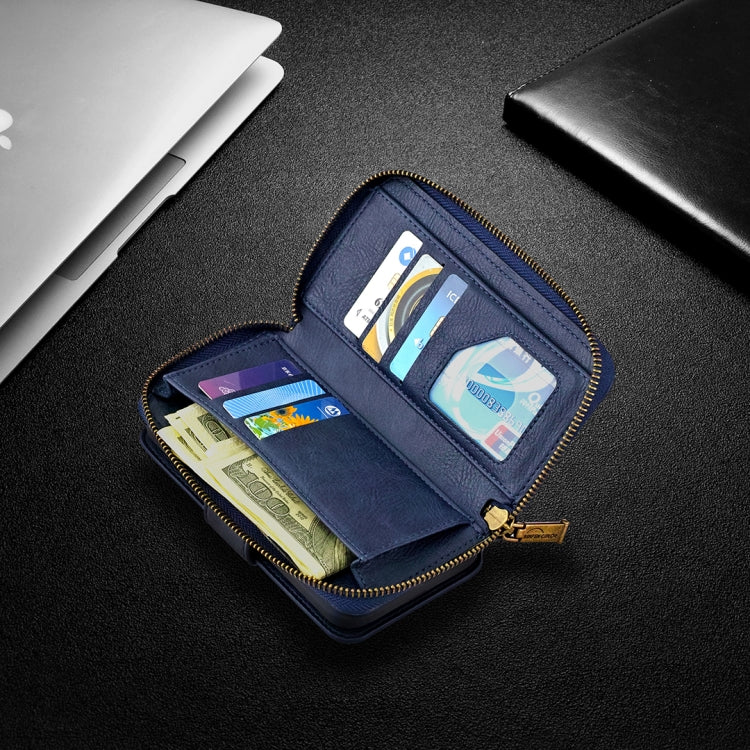 For iPhone 12 Pro Max Detachable Multifunctional Horizontal Flip Leather Case with Card Slots & Zipper Wallet & Photo Frame