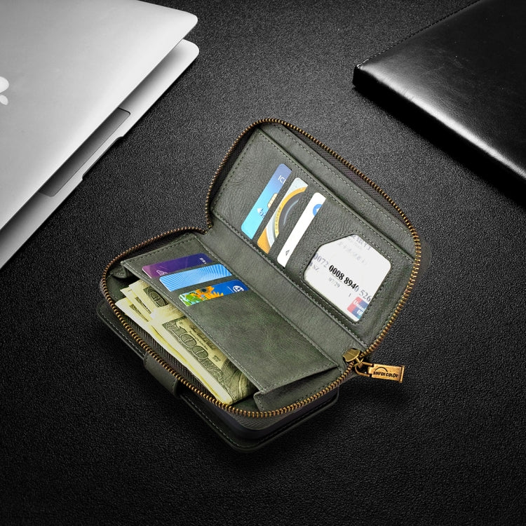For iPhone 12 Pro Max Detachable Multifunctional Horizontal Flip Leather Case with Card Slots & Zipper Wallet & Photo Frame