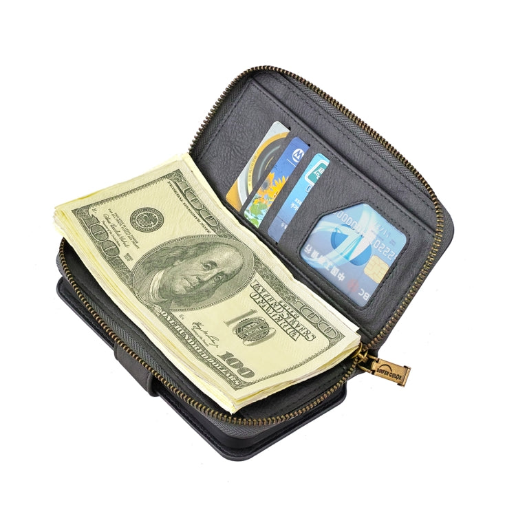 For iPhone 12 / 12 Pro Detachable Multifunctional Horizontal Flip Leather Case with Card Slots & Zipper Wallet & Photo Frame