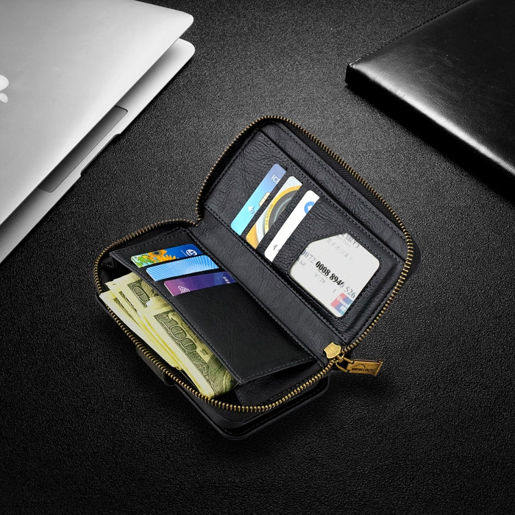 For iPhone 12 / 12 Pro Detachable Multifunctional Horizontal Flip Leather Case with Card Slots & Zipper Wallet & Photo Frame