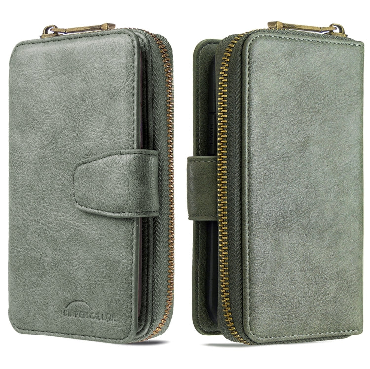 For iPhone 12 / 12 Pro Detachable Multifunctional Horizontal Flip Leather Case with Card Slots & Zipper Wallet & Photo Frame