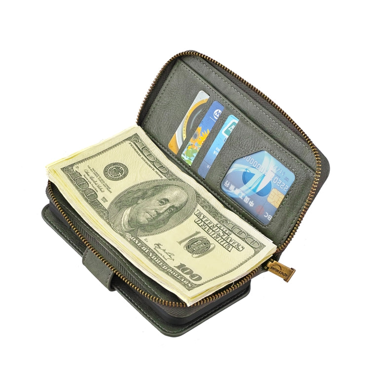 For iPhone 12 / 12 Pro Detachable Multifunctional Horizontal Flip Leather Case with Card Slots & Zipper Wallet & Photo Frame