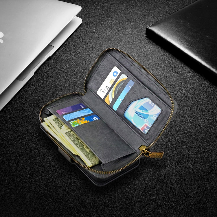 For iPhone 12 mini Detachable Multifunctional Horizontal Flip Leather Case with Card Slots & Zipper Wallet & Photo Frame