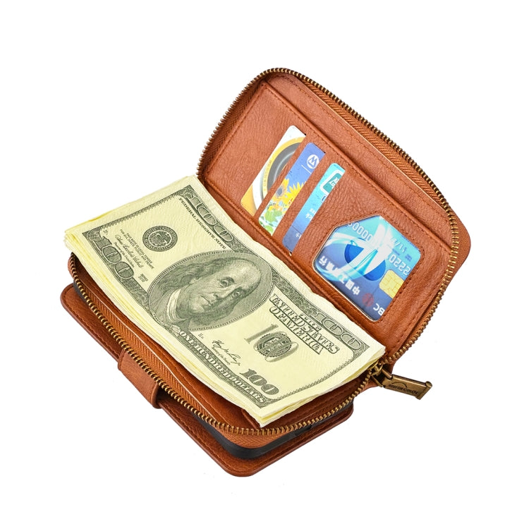 For iPhone 12 mini Detachable Multifunctional Horizontal Flip Leather Case with Card Slots & Zipper Wallet & Photo Frame