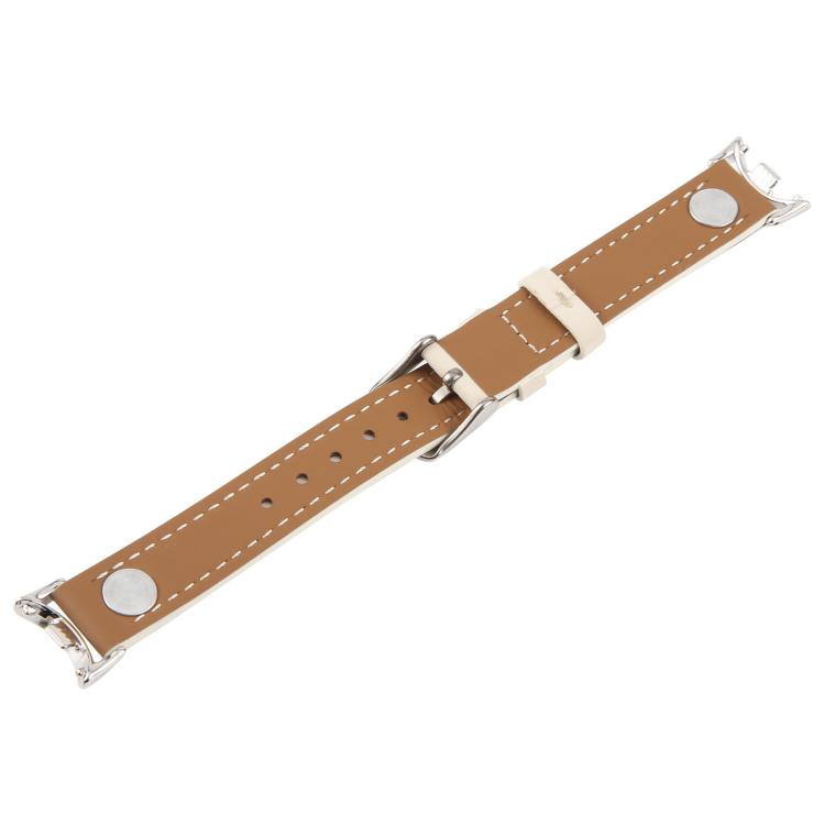 For Xiaomi Smart Band 10 / 9 / 8 Rivet Camellia Skin Feel Microfiber Leather Watch Band