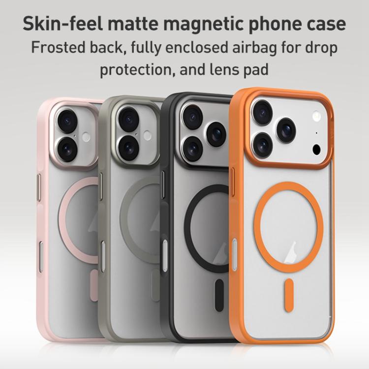 For iPhone 17 Pro ZGA Matte Clear Magsafe PC Hybrid TPU Phone Case