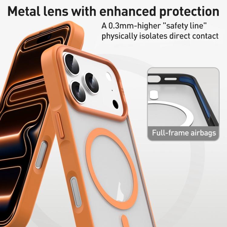 For iPhone 17 Pro Max ZGA Matte Clear Magsafe PC Hybrid TPU Phone Case