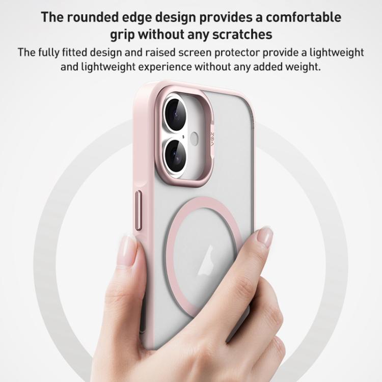 For iPhone 17 ZGA Matte Clear Magsafe PC Hybrid TPU Phone Case
