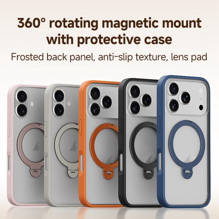 For iPhone 17 Pro ZGA 360 Pivot Holder Magsafe PC Hybrid TPU Phone Case