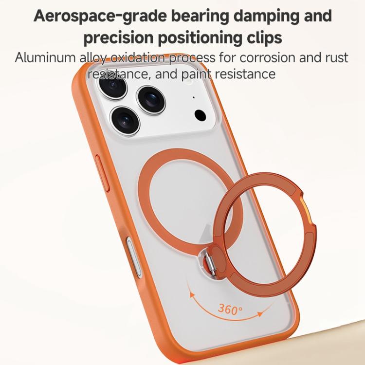 For iPhone 17 Pro Max ZGA 360 Pivot Holder Magsafe PC Hybrid TPU Phone Case