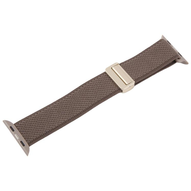 For Apple Watch 42mm / 41mm / 40mm / 38mm Twill Two Color Elastic Nylon Magnetic Buckle Watch Band