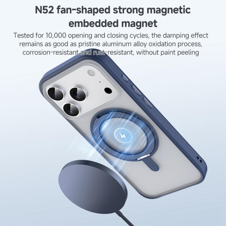 For iPhone 17 ZGA Feitian 360 Rotation Holder Magsafe PC Hybrid TPU Phone Case