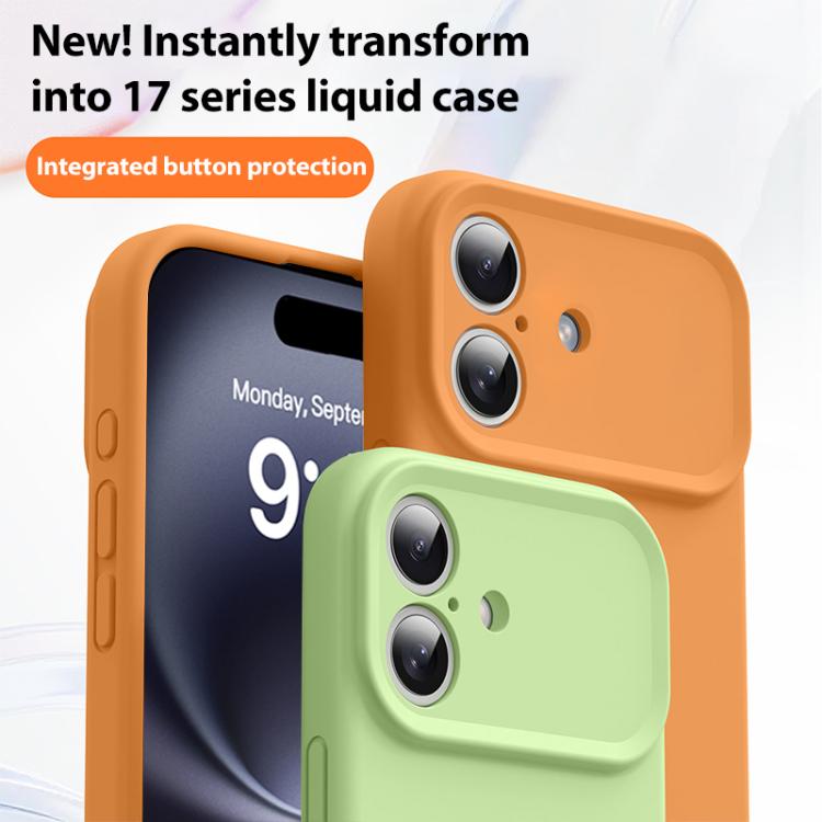 For iPhone 16 Change to 17 Pro Series Liquid Silicone Phone Case