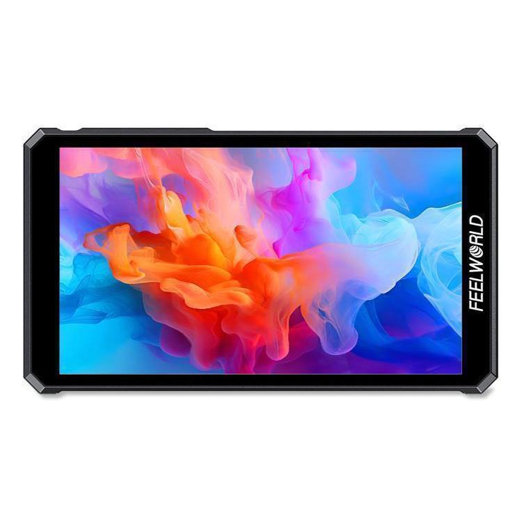 FEELWORLD PS6 5.5 inch OLED Vertical Horizontal Camera Field Video Monitor Touch Screen 4K HDMI-compatible, Plug:US Plug - Black