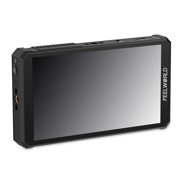 FEELWORLD PS6 5.5 inch OLED Vertical Horizontal Camera Field Video Monitor Touch Screen 4K HDMI-compatible, Plug:US Plug - Black