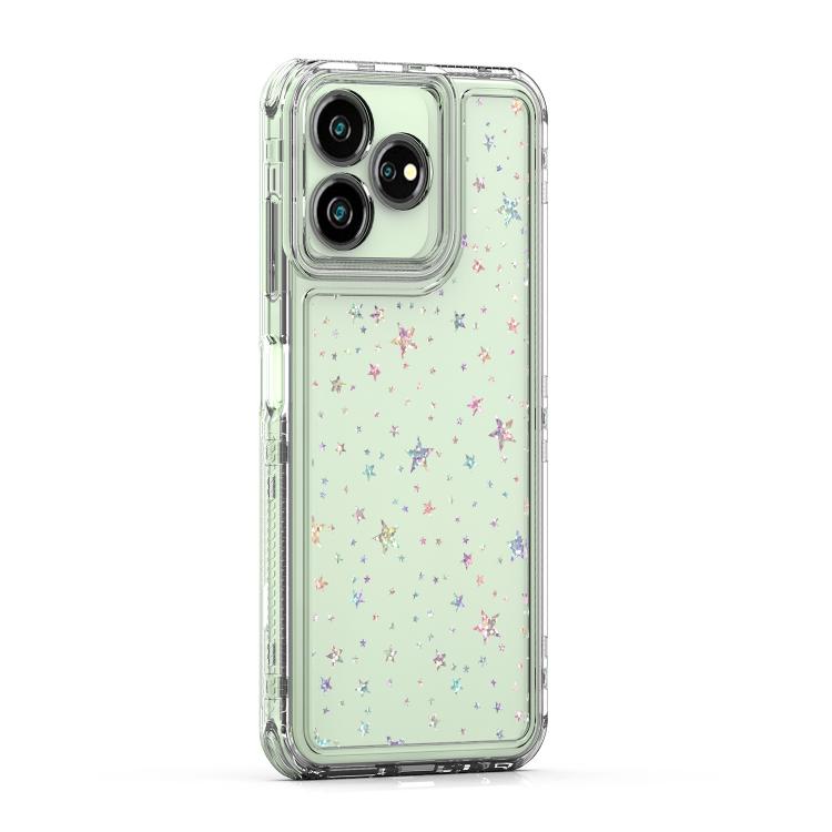 For ZTE Axon 50 Lite 4G Transparent Acrylic Laser Paper Phone Case