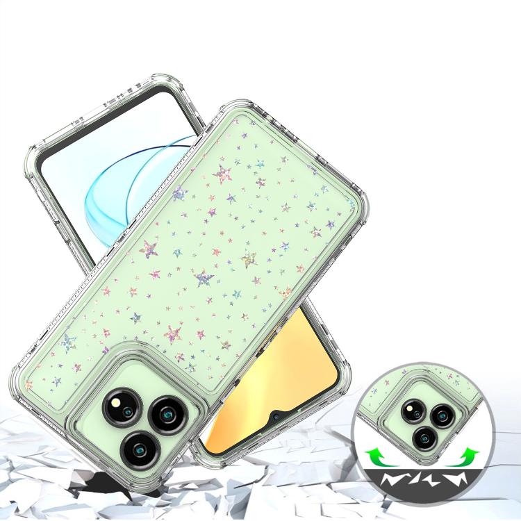 For ZTE Axon 50 Lite 4G Transparent Acrylic Laser Paper Phone Case