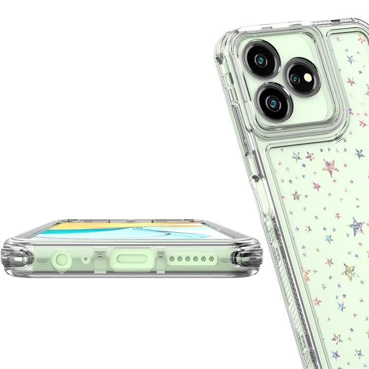For ZTE Axon 50 Lite 4G Transparent Acrylic Laser Paper Phone Case