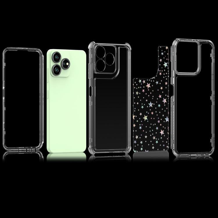 For ZTE Axon 50 Lite 4G Transparent Acrylic Laser Paper Phone Case