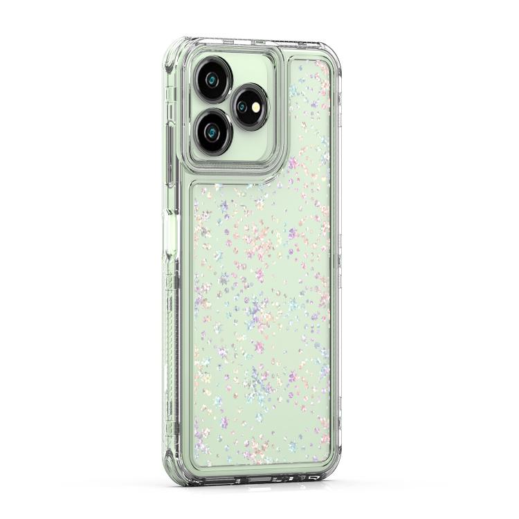 For ZTE Axon 50 Lite 4G Transparent Acrylic Laser Paper Phone Case