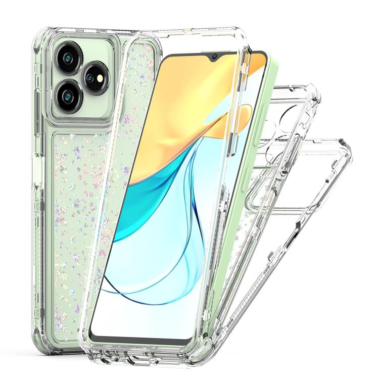 For ZTE Axon 50 Lite 4G Transparent Acrylic Laser Paper Phone Case