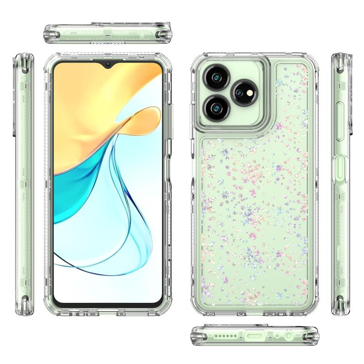 For ZTE Axon 50 Lite 4G Transparent Acrylic Laser Paper Phone Case